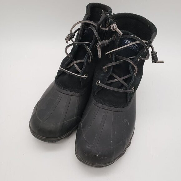 Sperry Top-Sider Women's Size 6 M Syren Gulf Duck Black Bootie STS80422 Leather - Picture 5 of 14